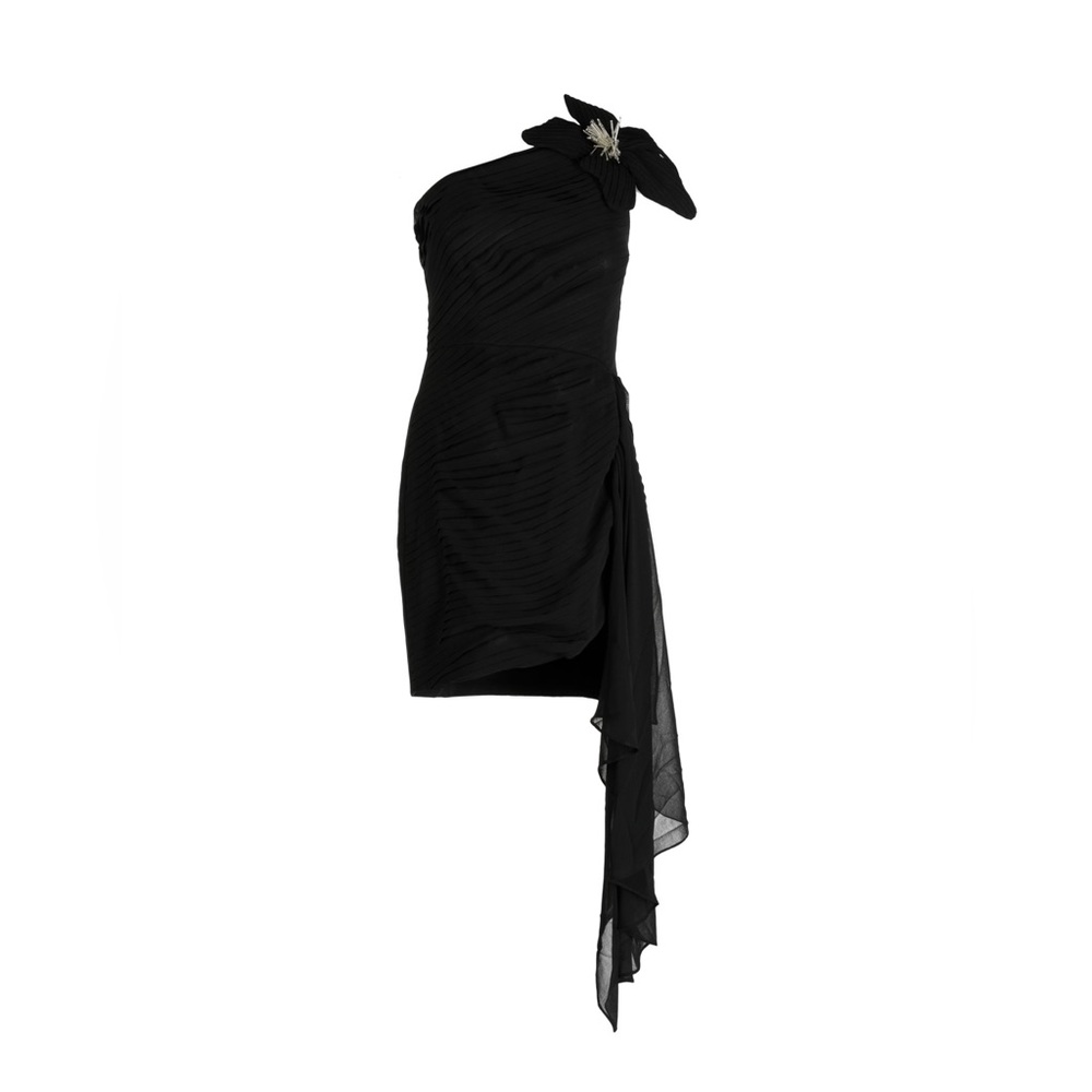 PatBO black mini flower dress